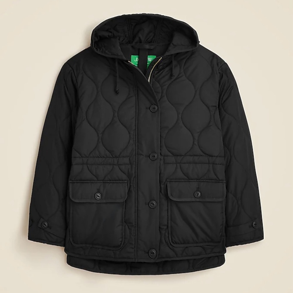 J. Crew Oslo Black Quilted Jacket excellent used condition